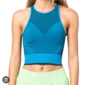 💙 Lululemon Seamless Mesh Shelf-Bra Training Tank | Poolside Blue | Size M